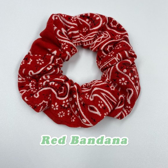 Set of 6 Scrunchies Bandana Scrunchies - Picture 2 of 6